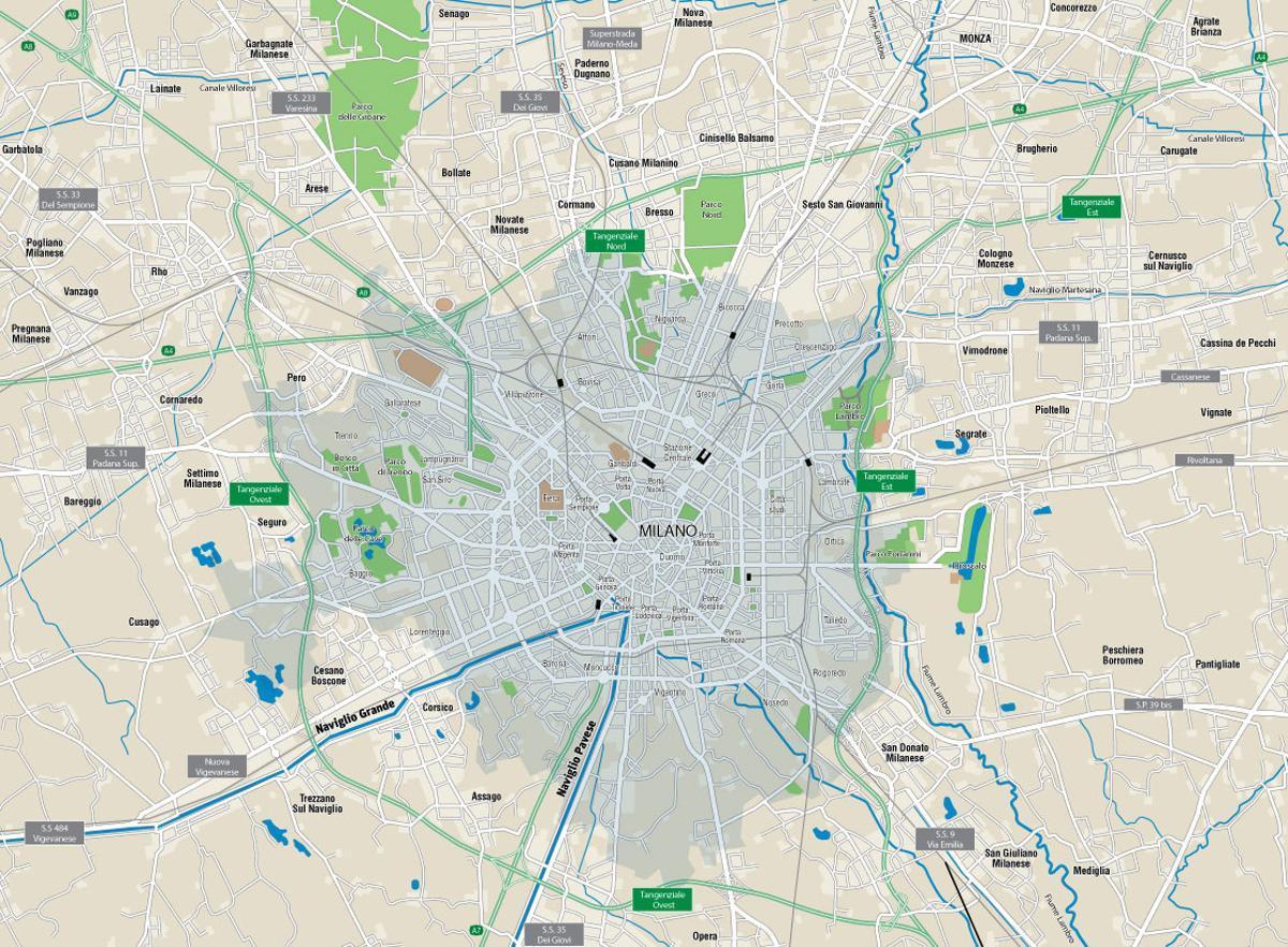 kaart milano kanalid 
