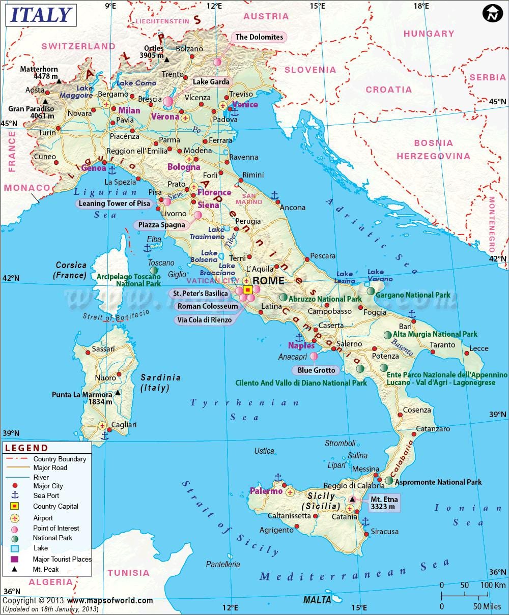 kaart milano ja seda ümbritseva ala