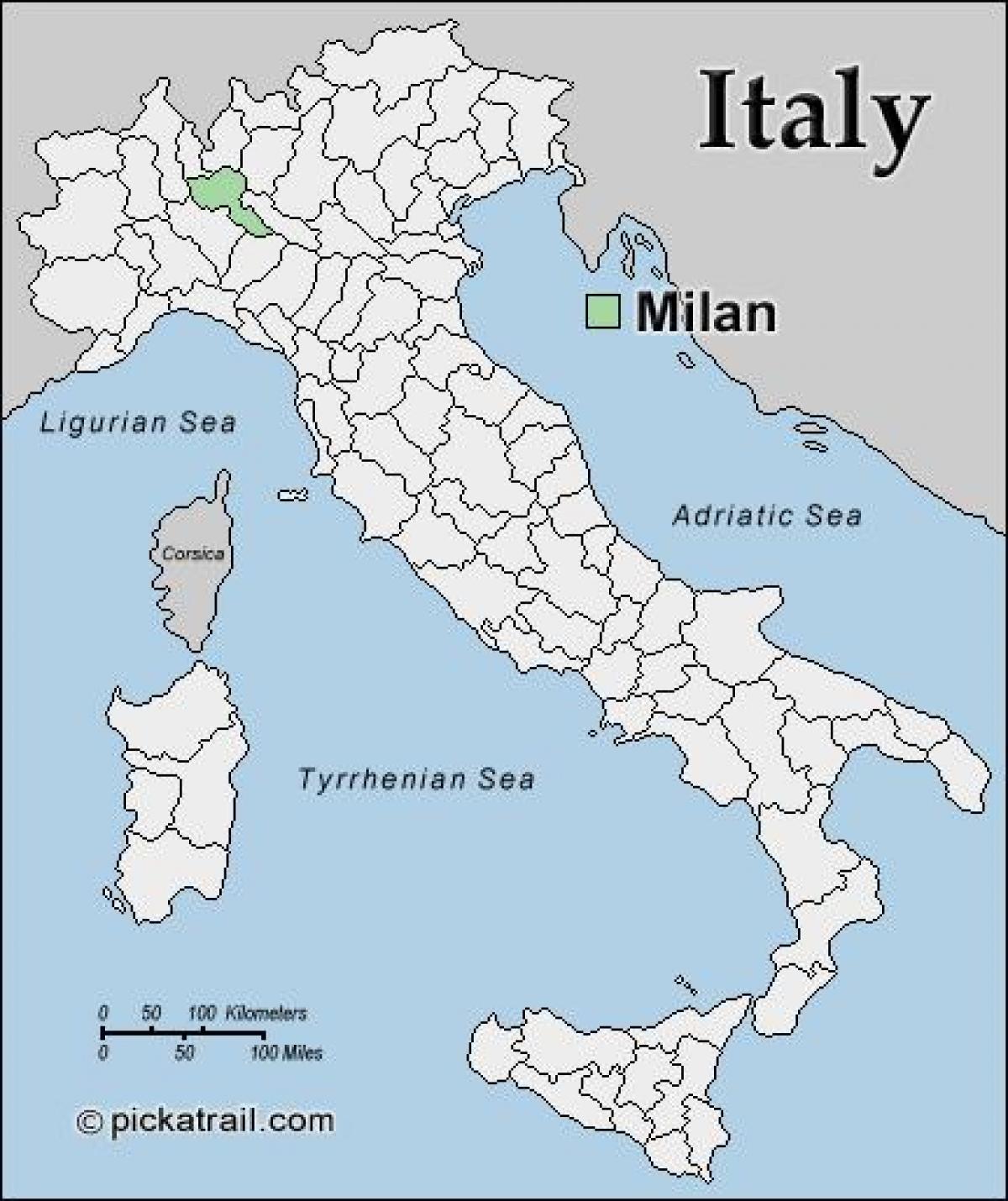 kaart milano euroopa kaart