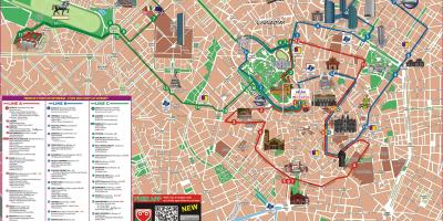 Milano hop on hop off bussiekskursioon kaart