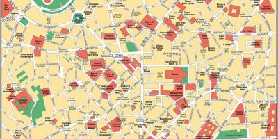 Milano itaalia kesklinn kaart