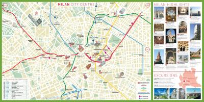 Linna vaatamisväärsusi milano kaart