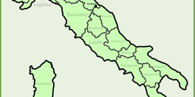Kaart, itaalia, näitab milan