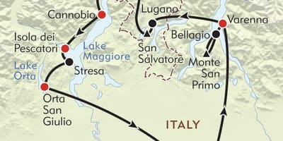 Kaart milano järvede