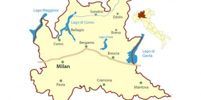 Kaart milano ja lombardia