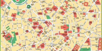 Linna kaart, milano itaalia