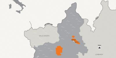 Kaart milano ja ümbritsevad linnad