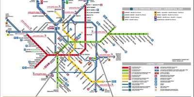 Milano centrale raudteejaama kaart